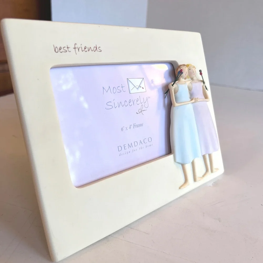 Demdaco Best Friends Most Sincerely 6x4 Photo Frame Claire Stoner 2005 Whimsical